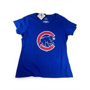 Chicago Cubs Women’s Baseball T-Shirt Size Large Royal Blue NWT